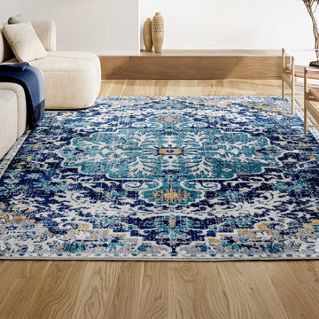 Anaise Ornate Boho Medallion Area Rug